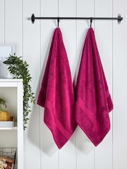 Christy Raspberry Supreme Hygro® - 650 GSM 100% Cotton Towel - Image 1 of 12