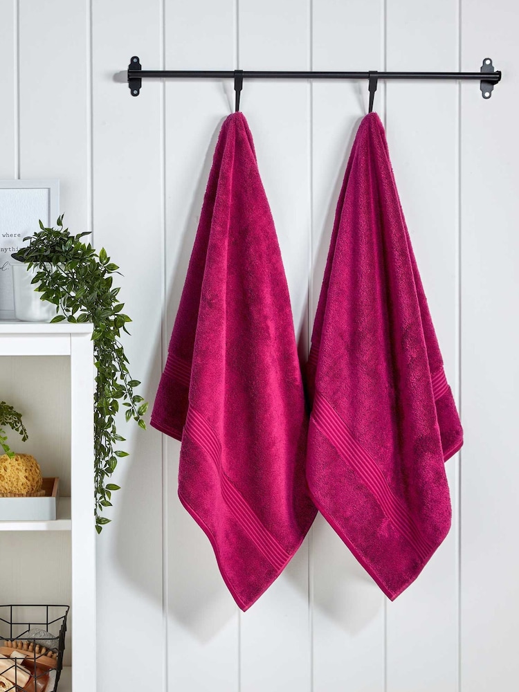 Christy Raspberry Supreme Hygro® - 650 GSM 100% Cotton Towel - Image 1 of 12