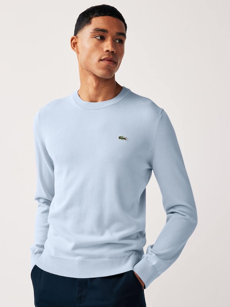 Lacoste Crew Neck Cotton Jersey Jumper - Image 1 of 5 Lacoste Crew Neck Cotton Jersey Jumper - Image 1 of 5