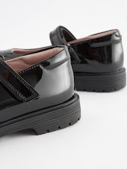 Black Patent Standard Fit (F) School Leather Chunky Mary Jane Shoes - Image 5 of 7