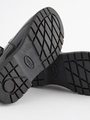 Black Patent Standard Fit (F) School Leather Chunky Mary Jane Shoes - Image 6 of 7