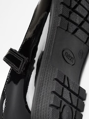 Black Patent Standard Fit (F) School Leather Chunky Mary Jane Shoes - Image 7 of 7