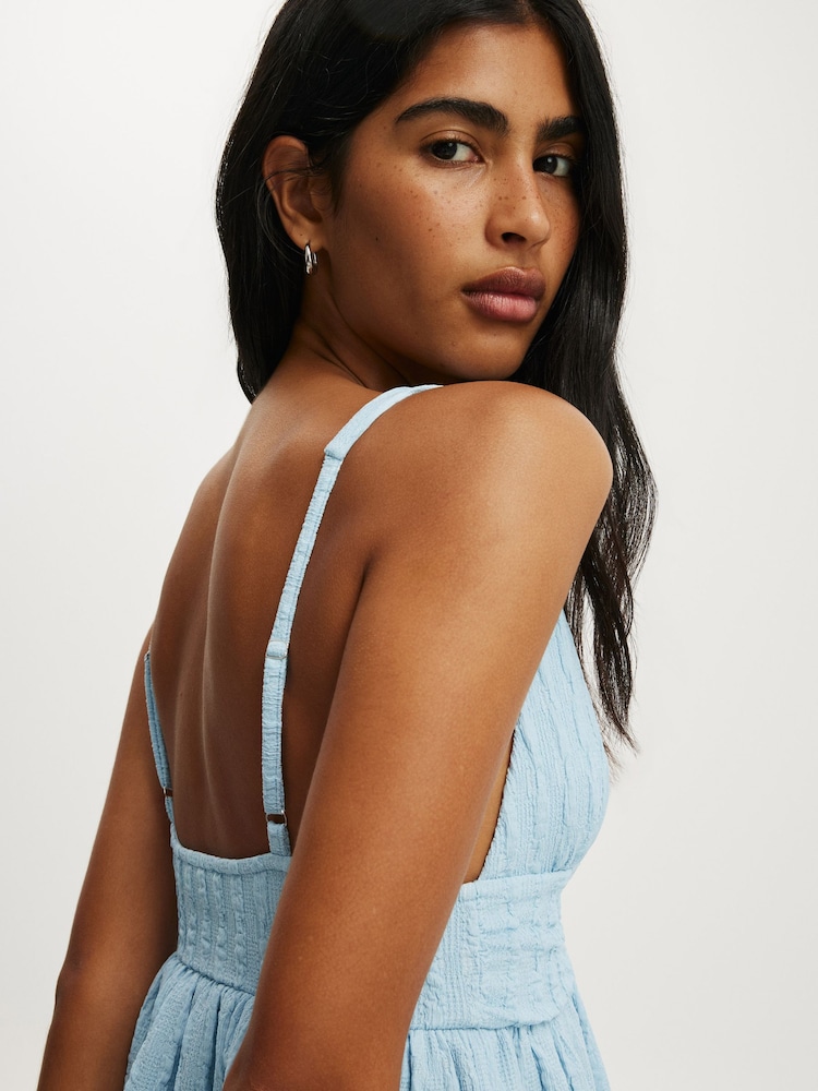Cotton On Blue Greta Babydoll Tank - Image 4 of 4