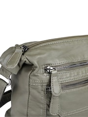 Pavers Olive Green Zip-Close Shoulder Bag - Image 5 of 6