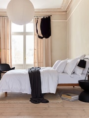Christy White Riley Luxury 400 Thread Count 100% Cotton Jacquard Cover and Pillowcase Set - Image 1 of 4
