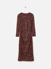 Oliver Bonas Midikleid aus Netzstoff mit Animalprint - Bild 2 von 6