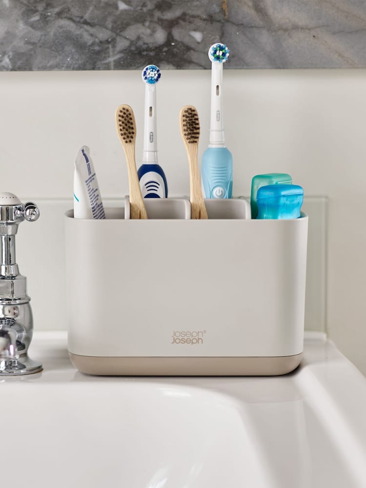 Joseph Joseph Ecru EasyStore Large Toothbrush Caddy - Image 1 of 6