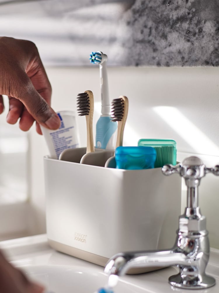 Joseph Joseph Ecru EasyStore Large Toothbrush Caddy - Image 2 of 6