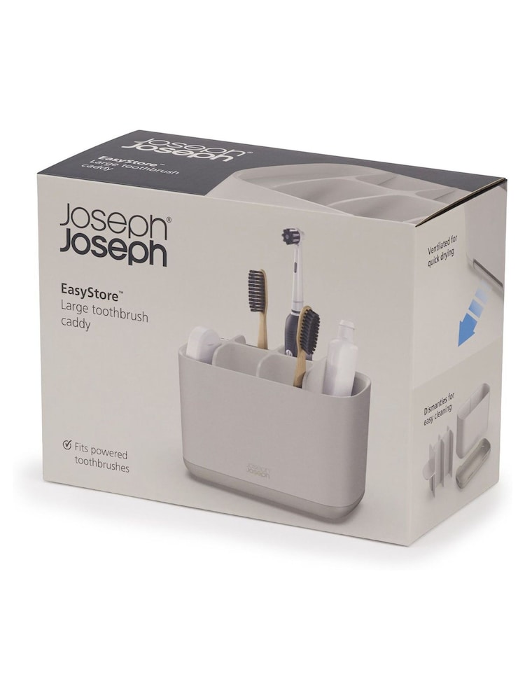 Joseph Joseph Ecru EasyStore Large Toothbrush Caddy - Image 6 of 6