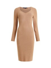 French Connection Mari Knit Brown Dress - Image 4 of 4