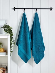 Christy Kingfisher Blue Supreme Hygro® 650GSM Supima Cotton Towel - Image 1 of 4