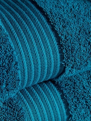 Christy Kingfisher Blue Supreme Hygro® 650GSM Supima Cotton Towel - Image 4 of 4