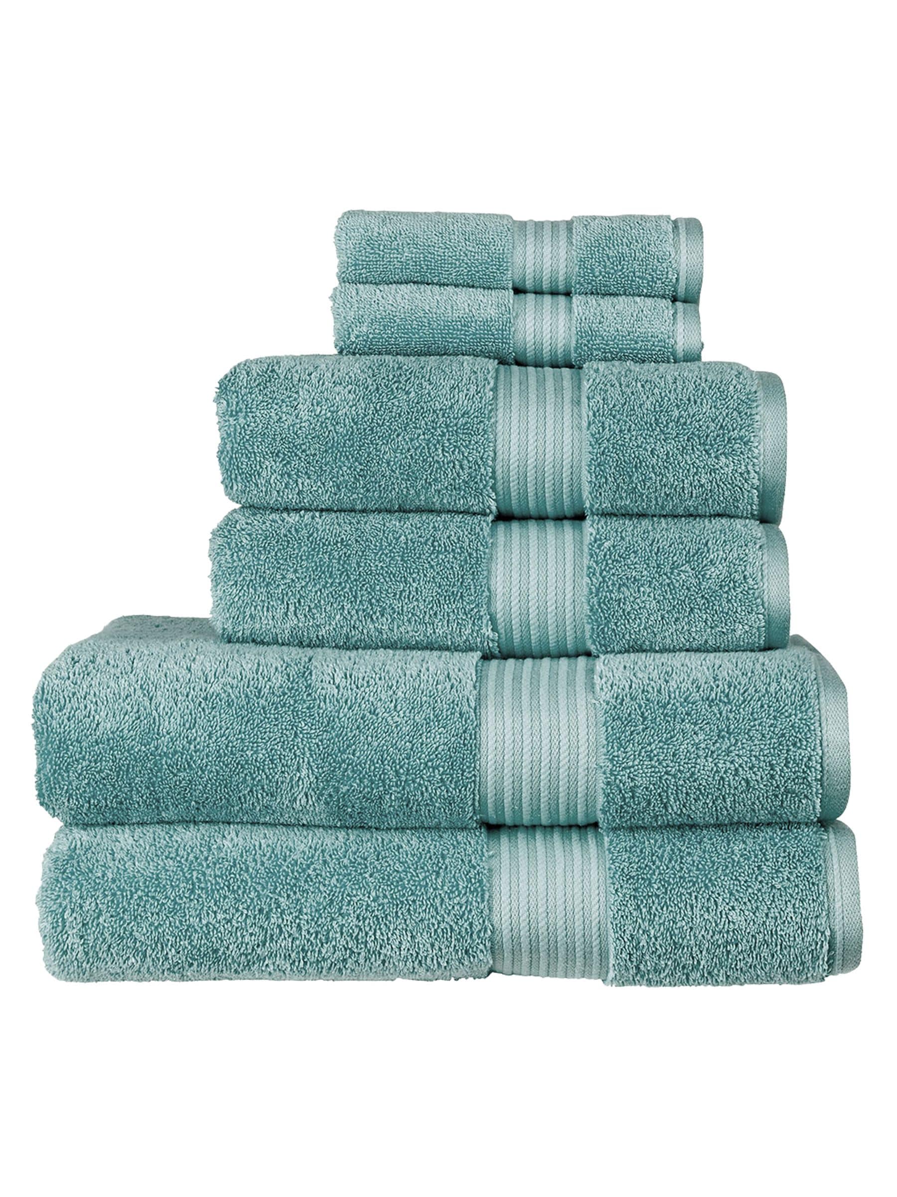 Christy Supreme Hygro 4 Piece Towel Set | Mineral Blue | 100% Luxury Supima Cotton | Ultra Soft | Super Absorbent | 650GSM | 2 Bath Sheets 2 Hand Towels - Thumbnail 2