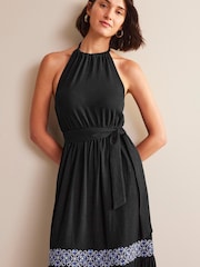 Boden Black Embroidered Jersey Maxi Dress - Image 3 of 5