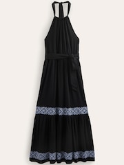 Boden Black Embroidered Jersey Maxi Dress - Image 5 of 5