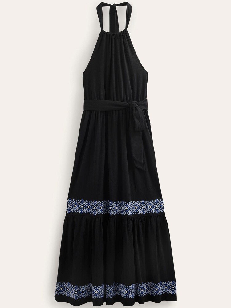 Boden Black Embroidered Jersey Maxi Dress - Image 5 of 5 Boden Black Embroidered Jersey Maxi Dress - Image 5 of 5
