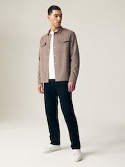 Neutral Regular Fit Premium Texture Jersey Shacket - Image 2 of 9