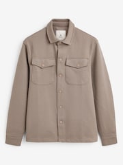 Neutral Regular Fit Premium Texture Jersey Shacket - Image 7 of 9