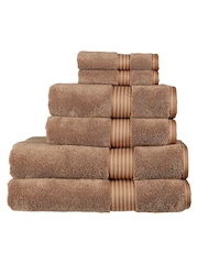 Christy Mocha Brown Supreme Hygro® 650GSM Supima Cotton Towel - Image 3 of 4