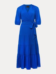 Phase Eight Blue Petite Morven Wrap Dress - Image 6 of 6