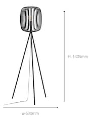 Eglo Black Romazzina Contemporary  Caged Tripod Floor Lamp - Image 4 of 4