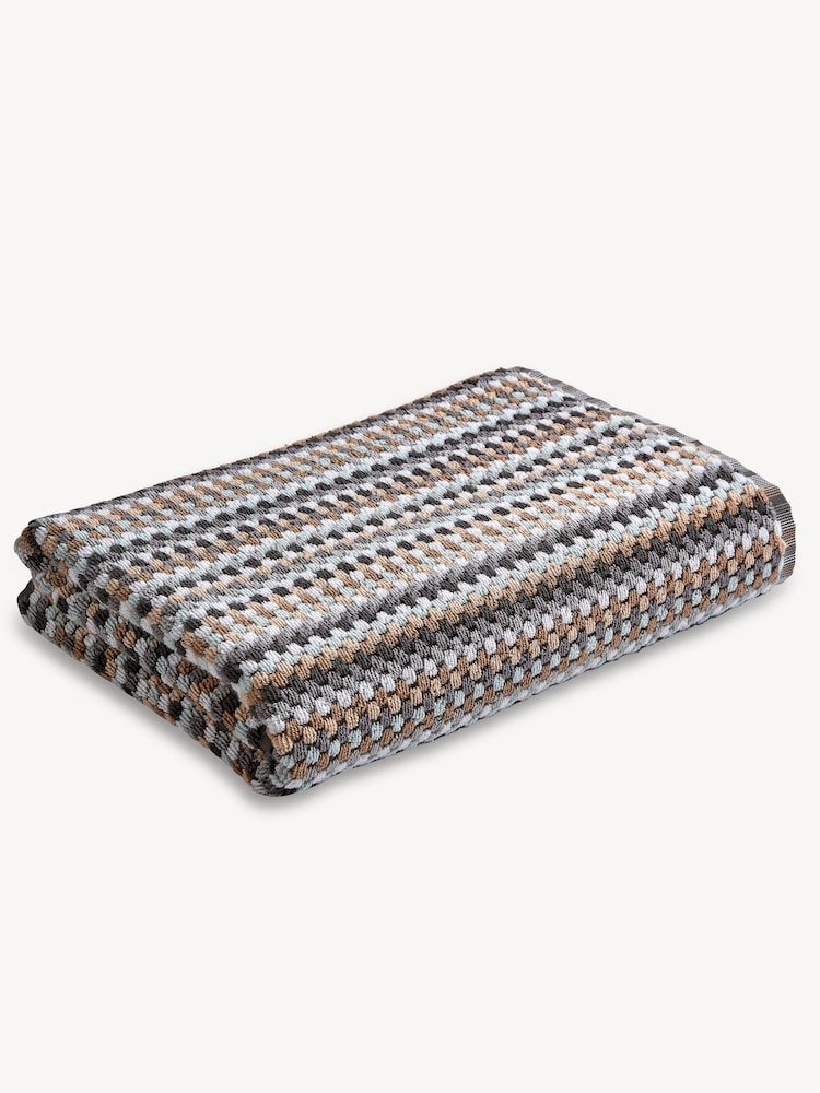 Christy Cream Carnaby Stripe Turkish Cotton Towel - Image 4 of 4