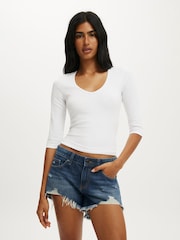 Cotton On Blue Saturday Denim Shorts - Image 1 of 5
