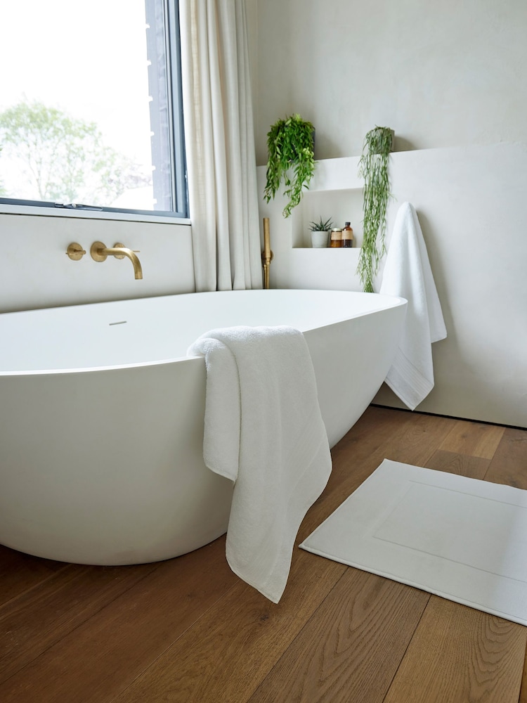 Christy White Cotton Fluffy Twist Towel - Image 1 of 4