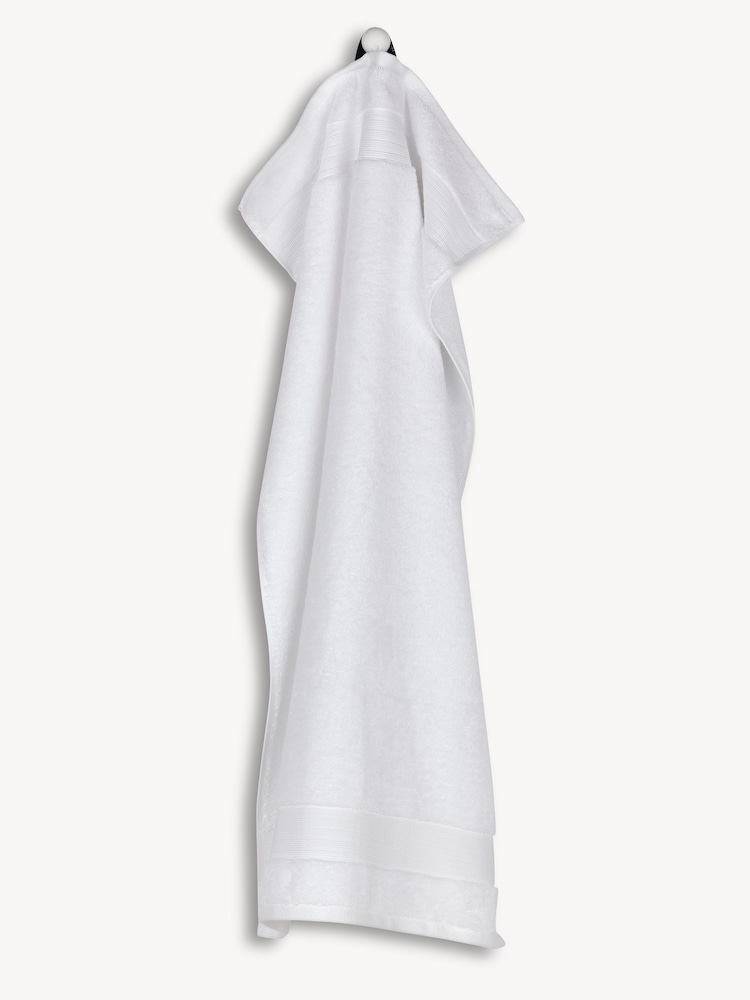 Christy White Cotton Fluffy Twist Towel - Image 3 of 4