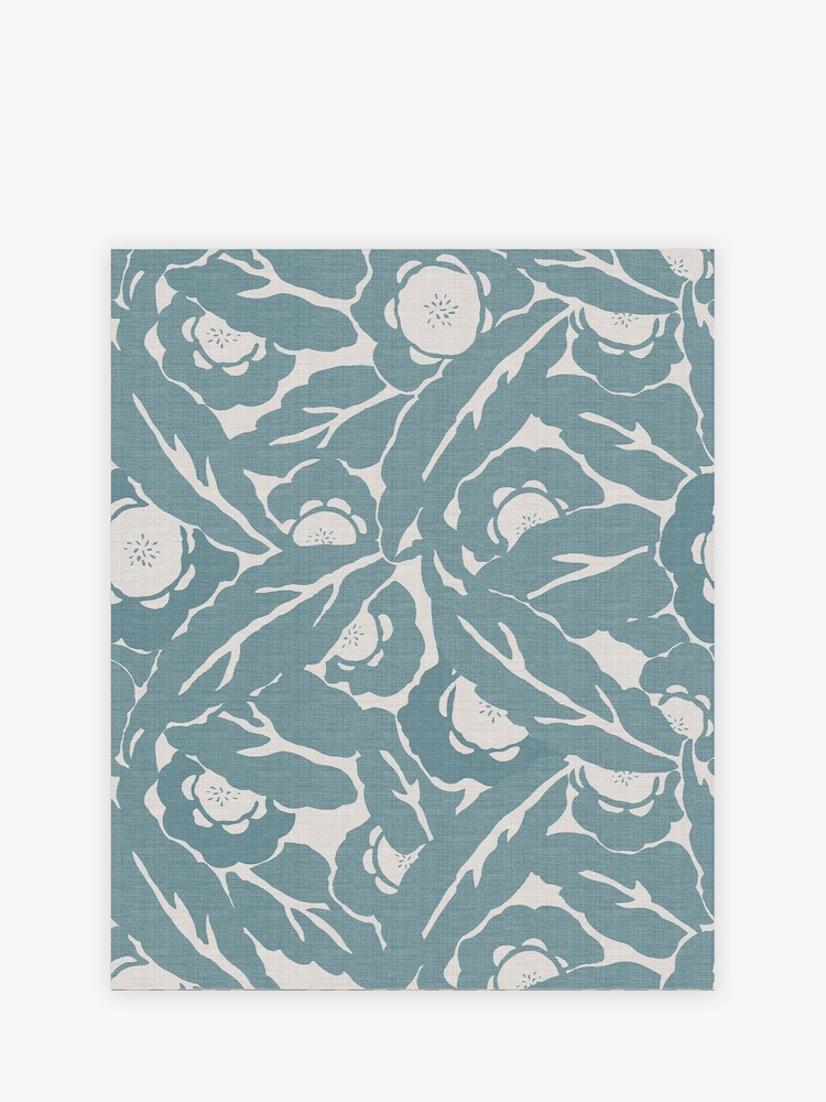 Blue Next Optimism Floral Tonal Wallpaper Sample - Image 2 of 3