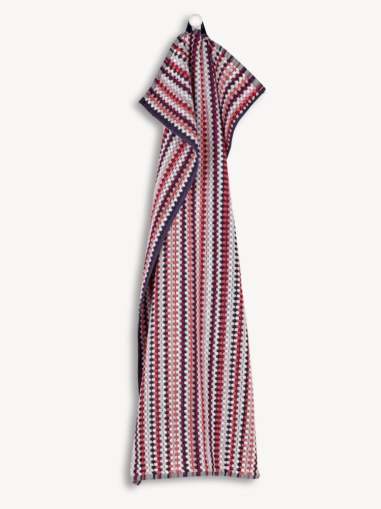 Christy Berry Red Carnaby Stripe Turkish Cotton Towel - Image 2 of 3