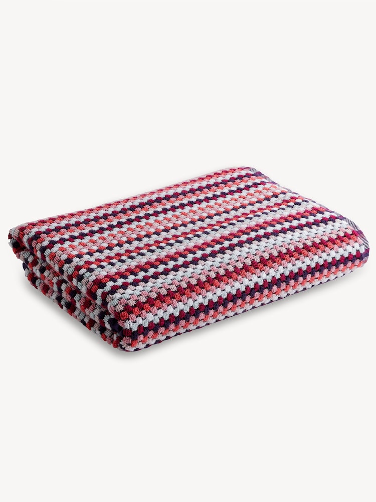 Christy Berry Red Carnaby Stripe Turkish Cotton Towel - Image 3 of 3