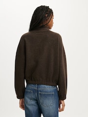 Cotton On Red Luxe Tuck Hem Bomber Jacket - Image 2 of 4