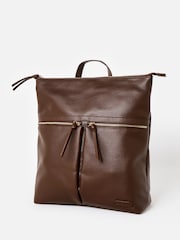 Oliver Bonas Brown Large Multi Pocket Bag - Image 2 of 6