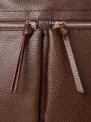Oliver Bonas Brown Large Multi Pocket Bag - Image 4 of 6