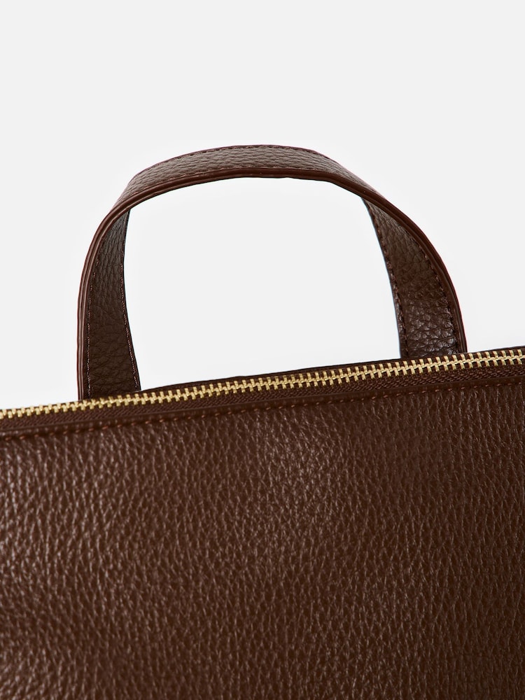 Oliver Bonas Brown Large Multi Pocket Bag - Image 7 of 7 Oliver Bonas Brown Large Multi Pocket Bag - Image 7 of 7