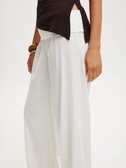 Cotton On White Haven Fold Over Trousers - Image 3 of 5
