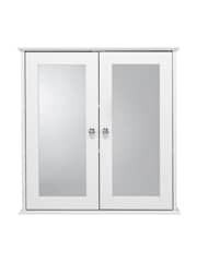 Croydex Ashby White Wooden Double Door Cabinet 580x 560mm - Image 1 of 4