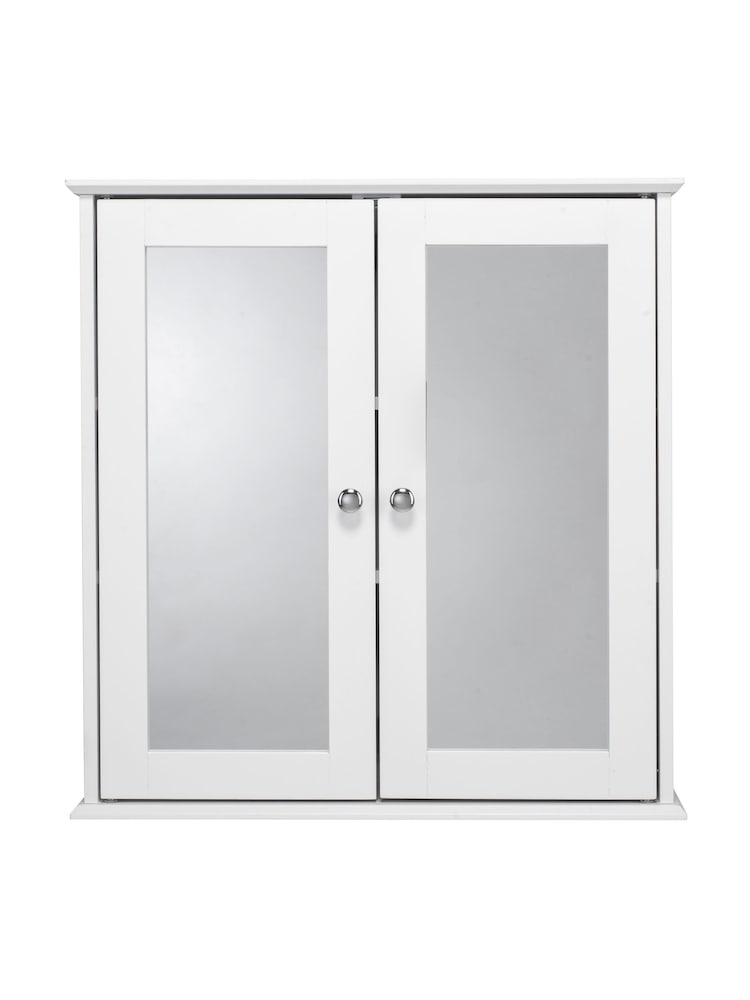 Croydex Ashby White Wooden Double Door Cabinet 580x 560mm - Image 1 of 4