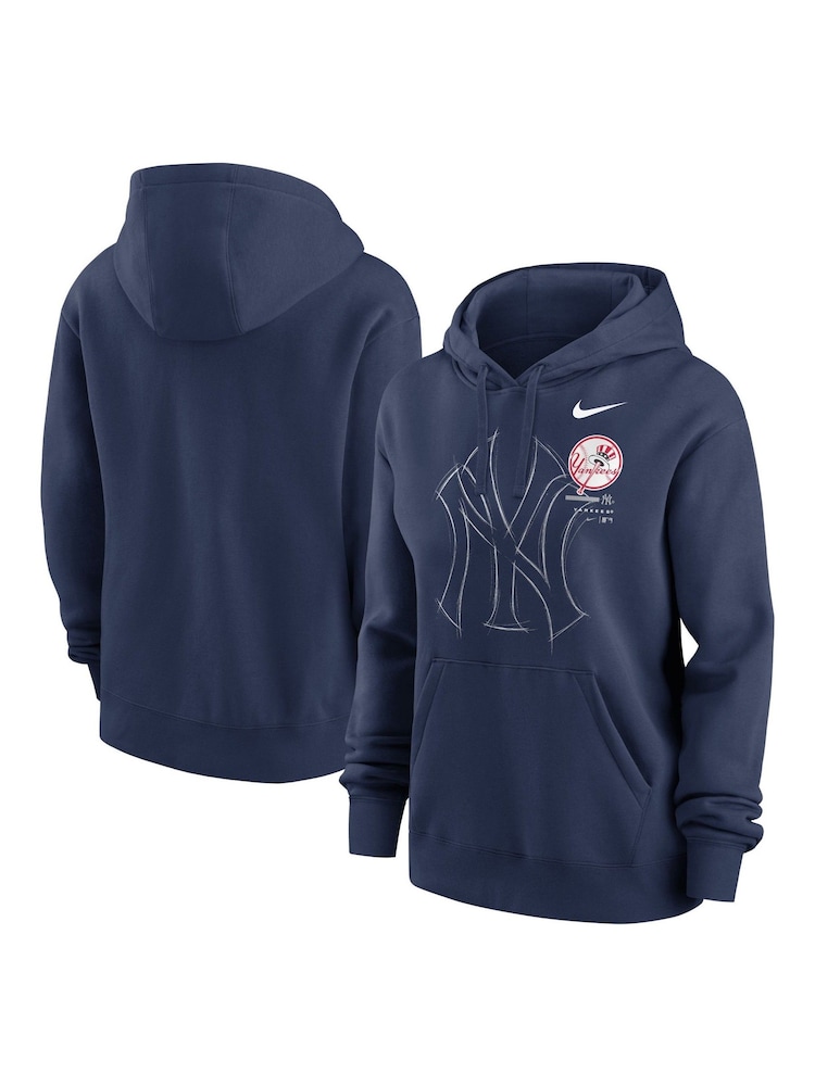 Nike Blue Big New York Yankees Game Pullover Fleece Hoodie Womens - Image 1 of 3