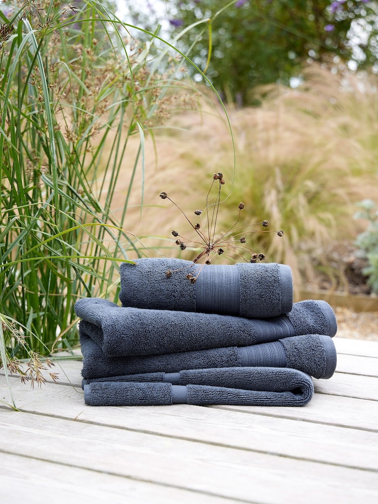 Christy Cinder Grey Cotton Fluffy Twist Towel - Image 2 of 4