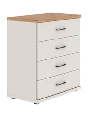 Wiemann White Truro Large 4 Drawer Chest - Image 1 of 2