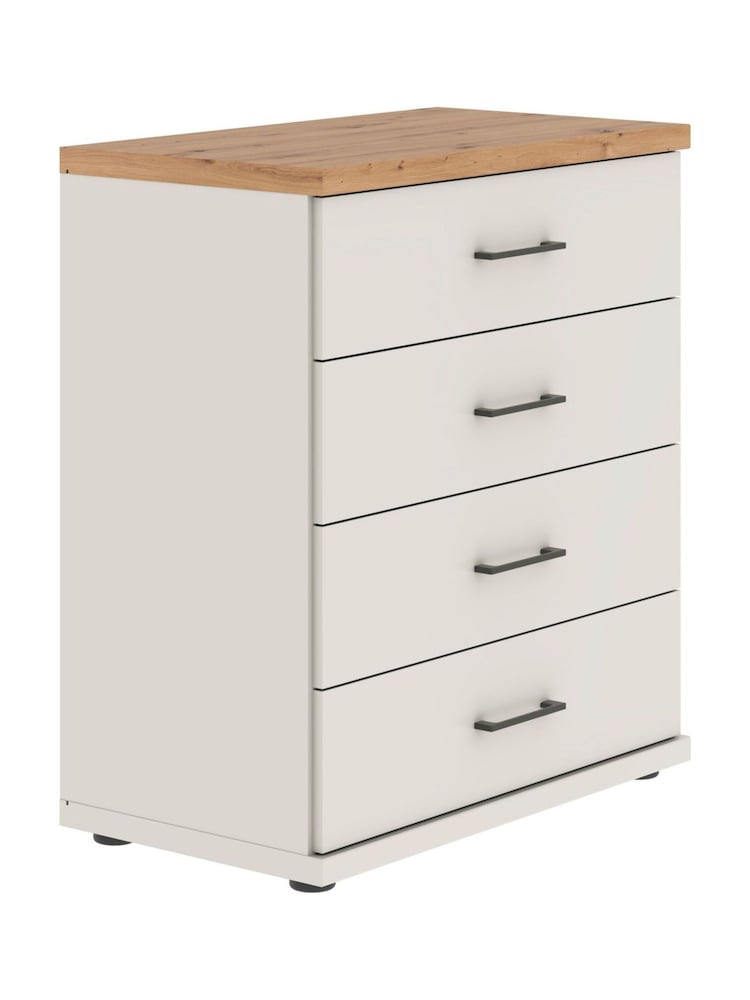Wiemann White Truro Large 4 Drawer Chest - Image 1 of 2