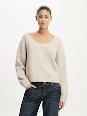 Cotton On Brown Softest Luxe  Slouchy Knit Jumper - Image 1 of 5
