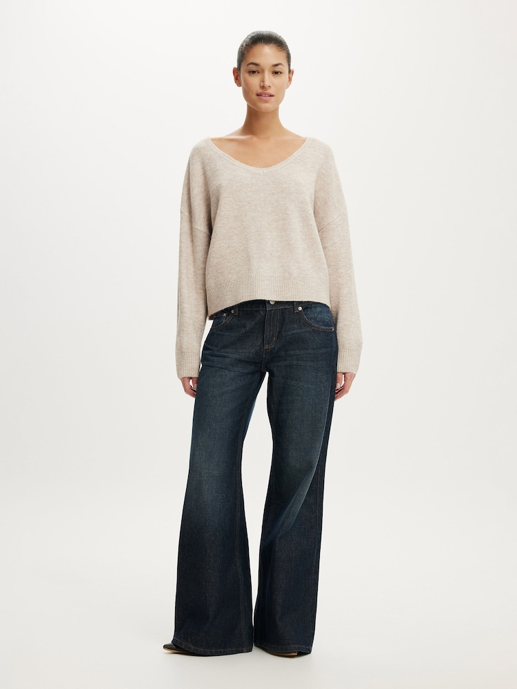 Cotton On Brown Softest Luxe  Slouchy Knit Jumper - Image 2 of 5