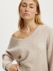 Cotton On Brown Softest Luxe  Slouchy Knit Jumper - Image 5 of 5