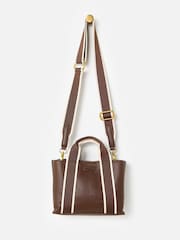 Oliver Bonas Brown Emma Chocolate Mini Tote Cross-Body Bag - Image 1 of 6