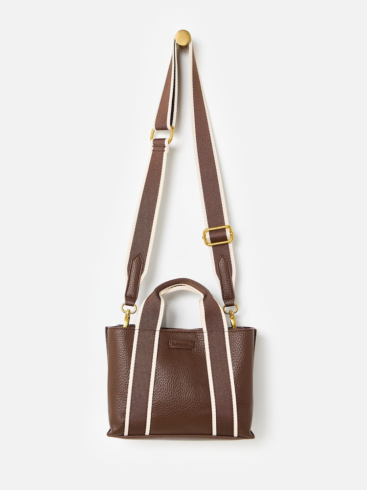 Oliver Bonas Brown Emma Chocolate Mini Tote Cross-Body Bag - Image 1 of 6