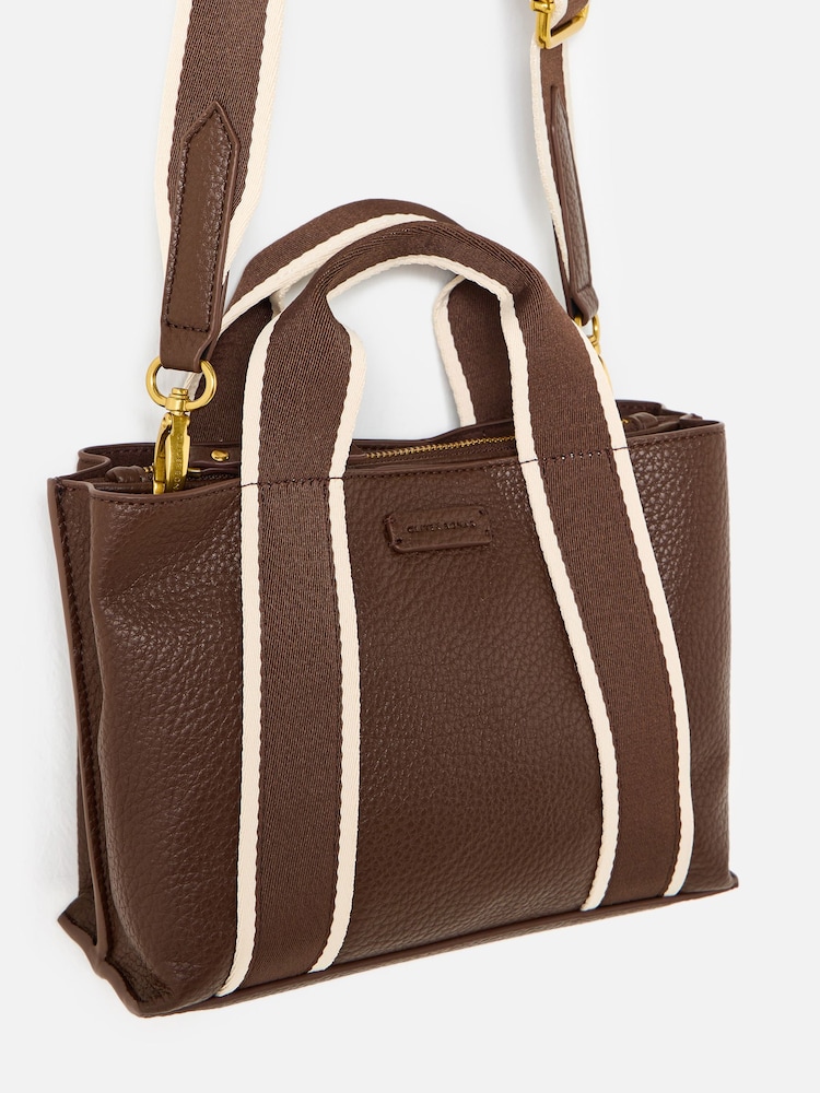 Oliver Bonas Brown Emma Chocolate Mini Tote Cross-Body Bag - Image 2 of 6