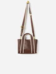 Oliver Bonas Brown Emma Chocolate Mini Tote Cross-Body Bag - Image 3 of 6